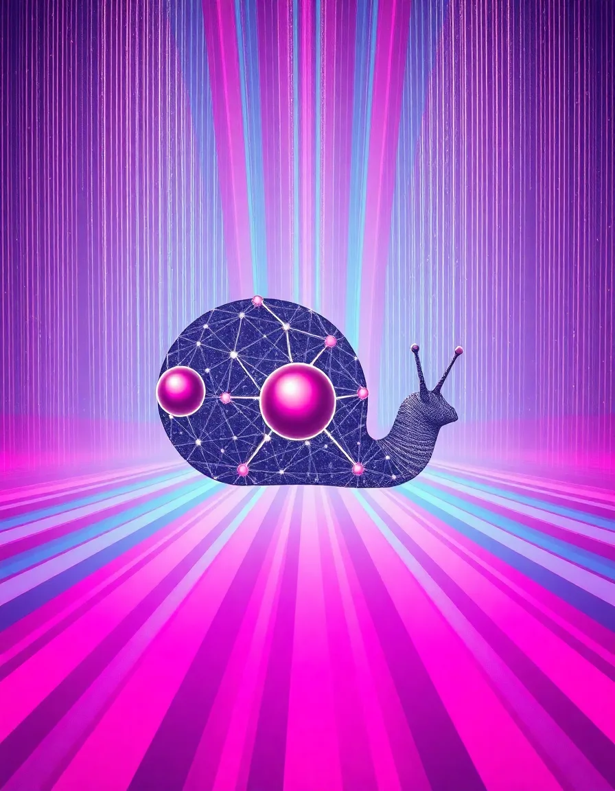 Der Schal mit der Disco Schnecke | Designvariante 2
