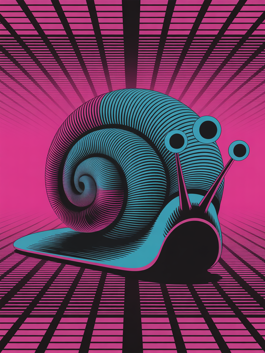 Der Schal mit der Disco Schnecke | Designvariante 3