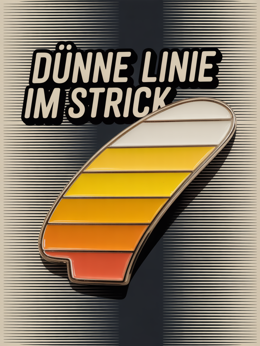 Dünne Linie im Strick | Designvariante 2