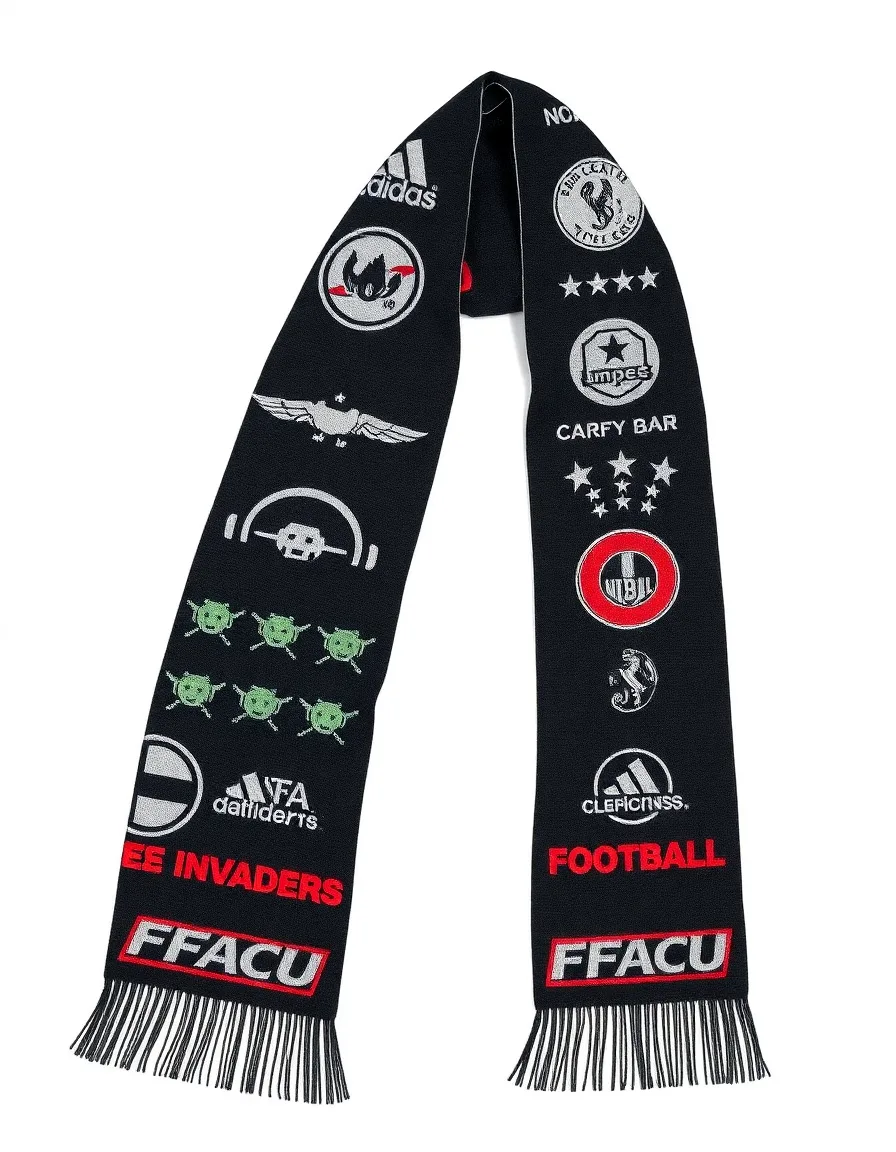 Fanschal Art Space Invaders | Designvariante 3