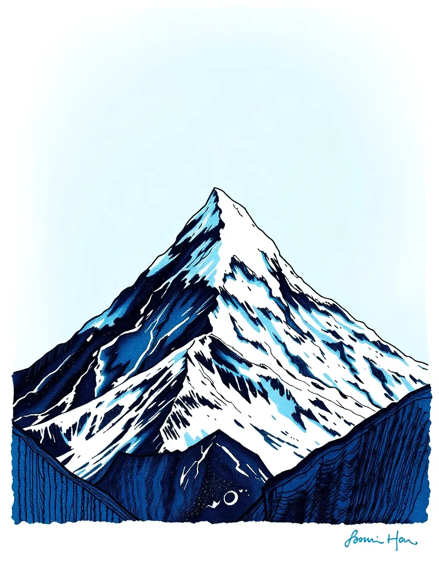 Fanschal Berge und Meer | Designvariante 2