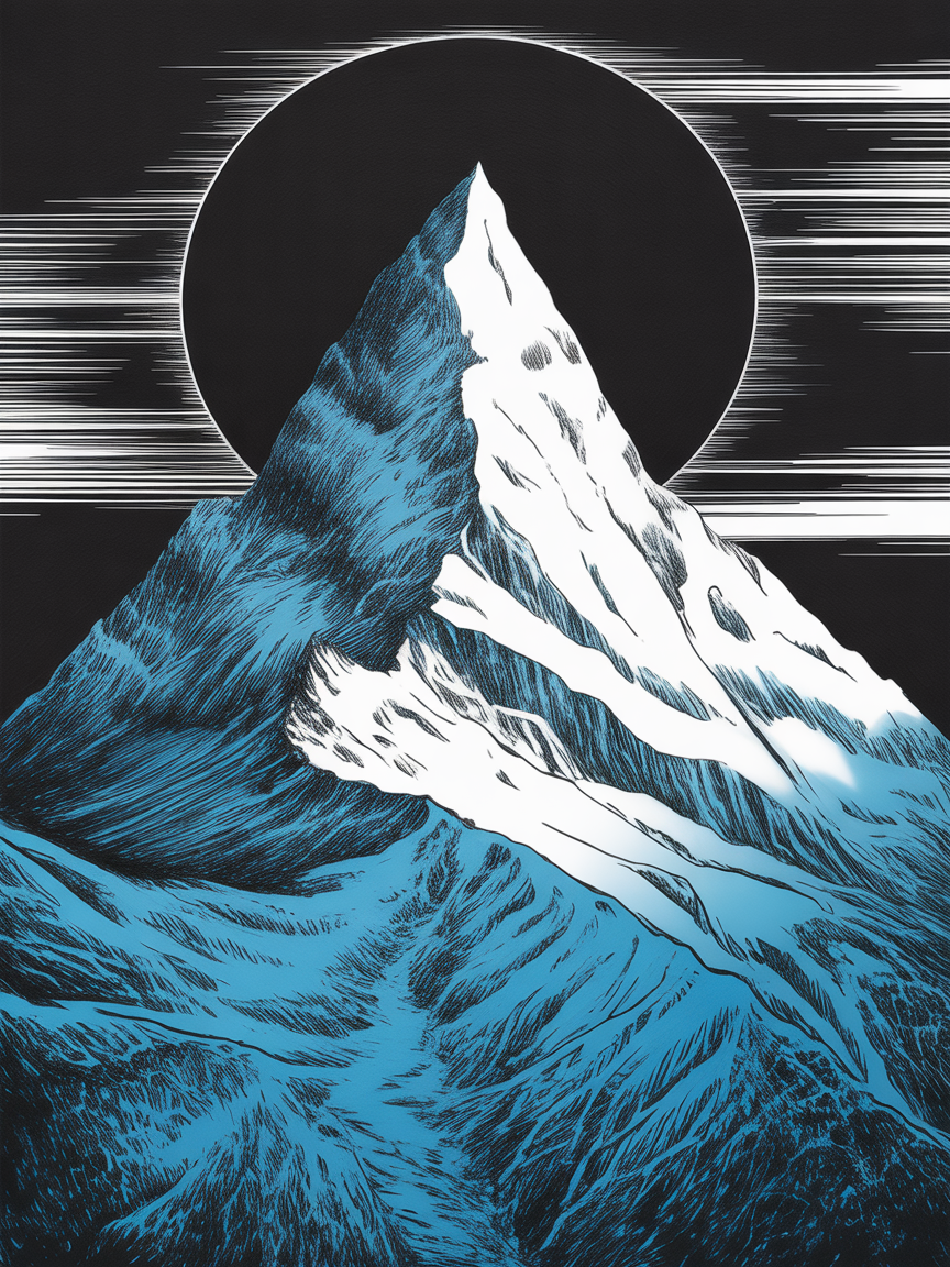 Fanschal Berge und Meer | Designvariante 3