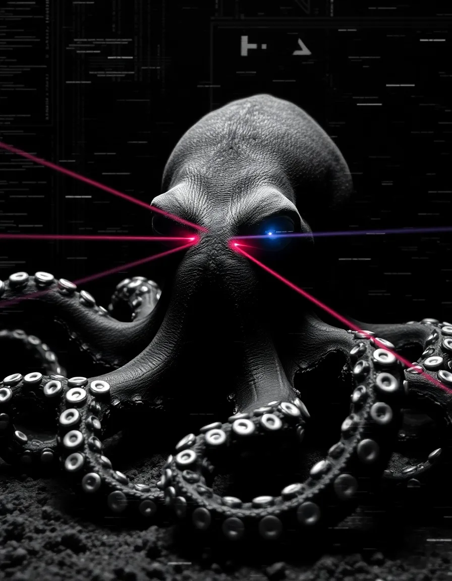 Buff Octopus with laser eyes | mood image