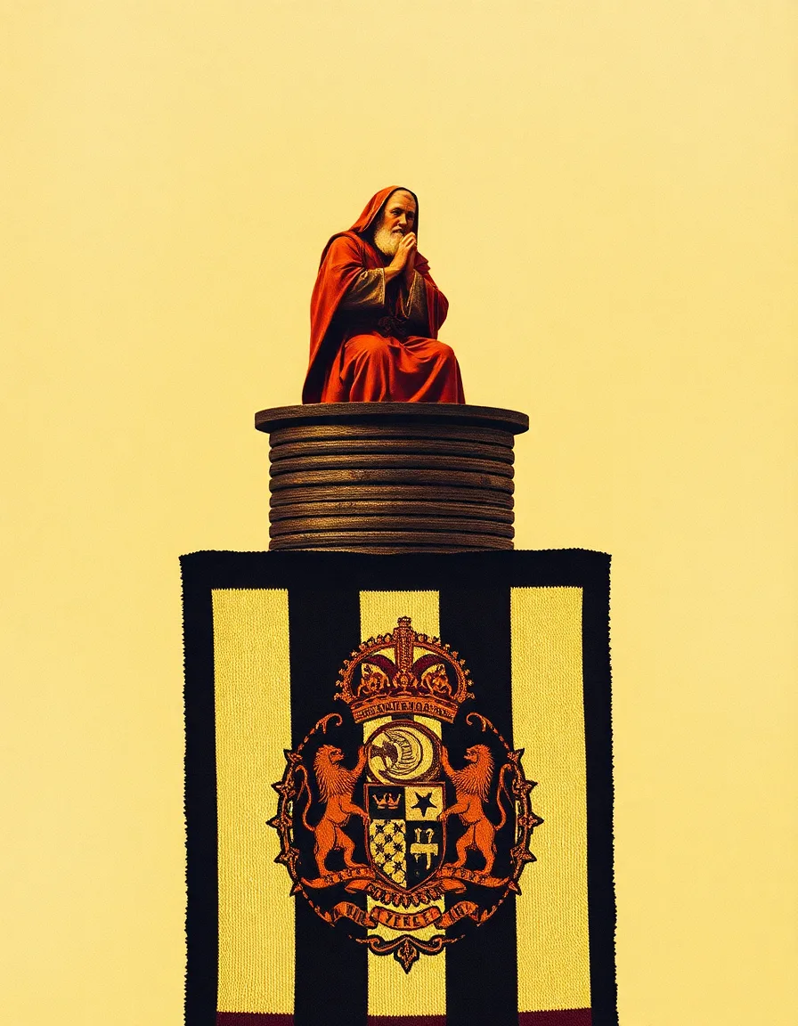 Football scarf monk in the crows nest | mood image