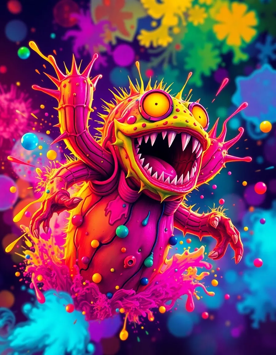 Kaktus Monster mit Maxischall Radio | Designvariante 3