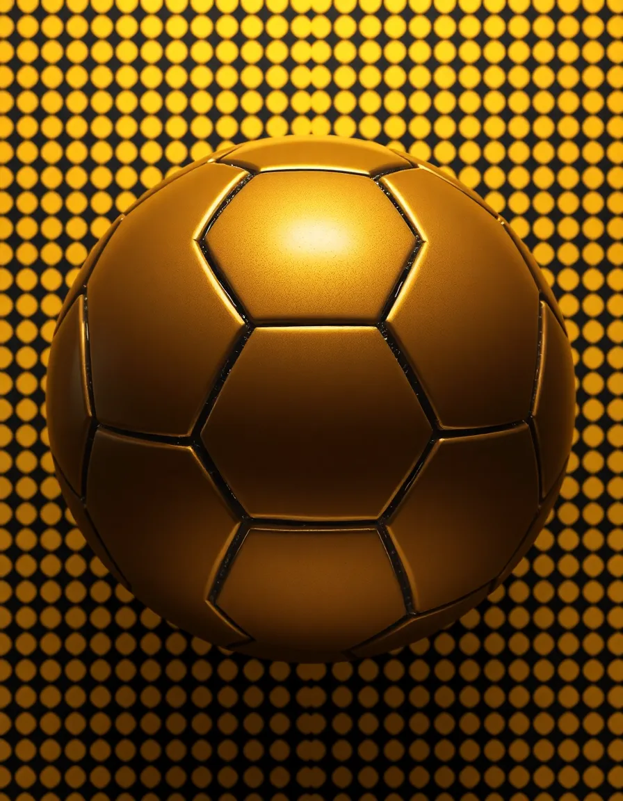 Schal: der goldene, mit Fussball | Designvariante 3