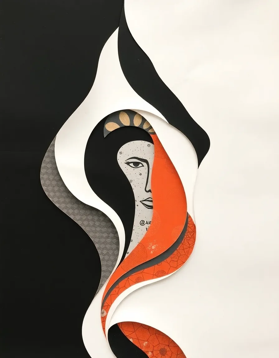 Schal schwarzer Schwan | Designvariante 2