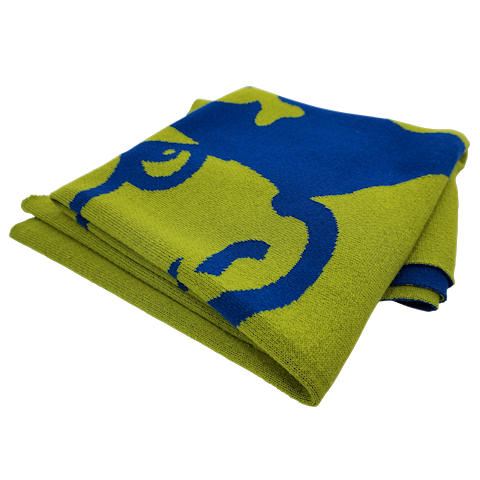 Knitted design throw