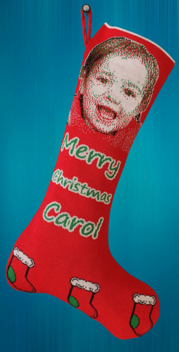 Photo knit stocking