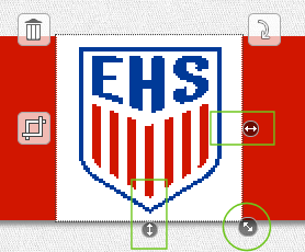 Fanschal Logo skalieren