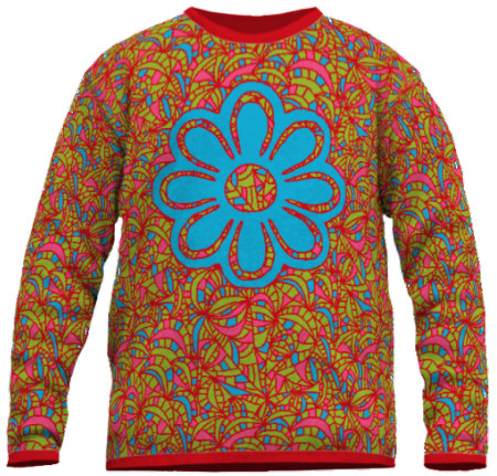 Pullover bunt und fein gestrickt