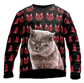 Katzen Pullover Strick Katzen Pullover Strick