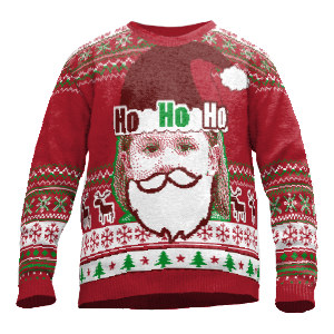 Weihnachtspulli mit Bart Weihnachtspulli mit Bart