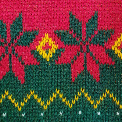 Strickmuster Weihnachtspullover Detail