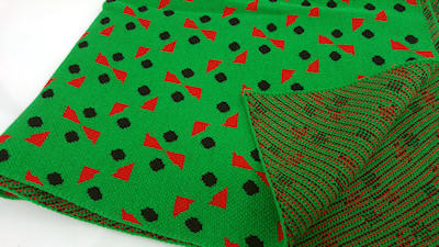 Jacquard Decke Strickstoff mit Köper Rückseite
