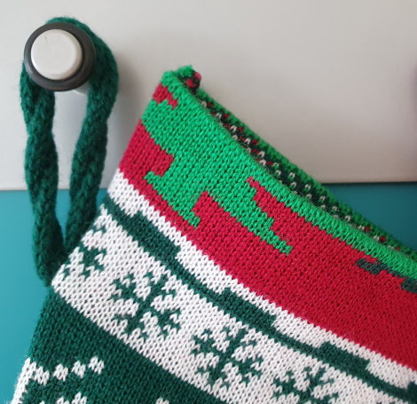 Maschen Strumpf für Weihnachten