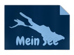 Knit blanket 2-color lake constance 