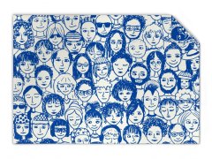 Knit blanket happy people 