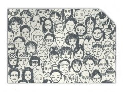 Knit blanket People in wool 