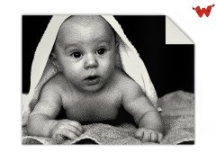 Baby wool blanket with photo 