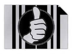 Knit blanket thumbs up 