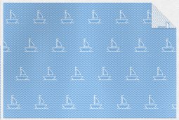 Kids Knit blanket sailing boat 