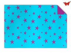 Knit blanket 2-color with stars 