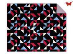 Strickdecke Retro Dreiecke 