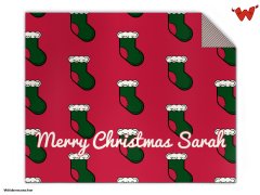 Knit blanket christmas stockings 