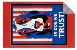 Knit blanket in dog we trust 