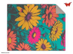 Cotton knit blanket flowers 
