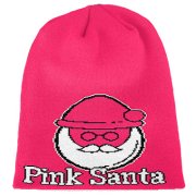 Pink Santa knit beanie 