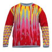 Jacquard sweater zig zag 