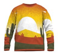 Cotton sweater desert design 