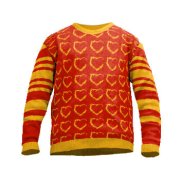 Knit sweater with hearts 