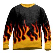 Sweater in flames 