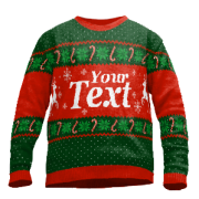 Weihnachtspullover mit eigenem Text 