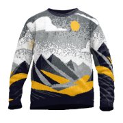 Knit sweater mountains 