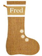 Weihnachtsstrumpf Sackleinen 
