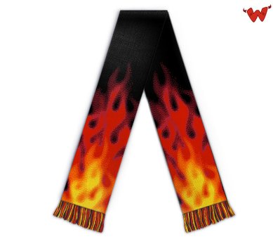 Custom scarf with flames 