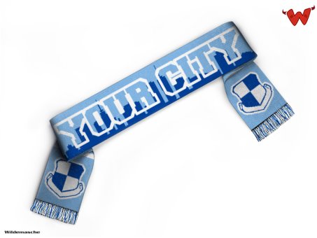 Football scarf with skyline 