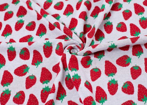 Cotton fabric strawberries 