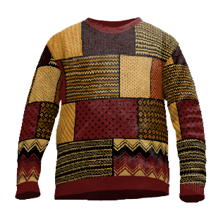 Vintage-Style Patchwork Pullover 
