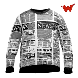 Newspaper knit sweater 