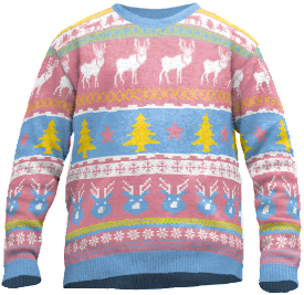 Pastell Weihnachtspullover 