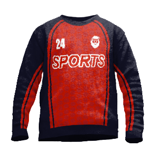 Sporty Christmas jumper Santa choose your colours Wildemasche