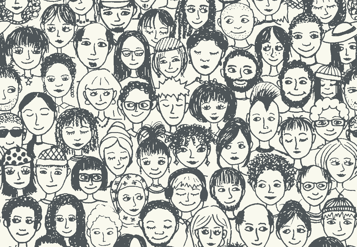 Knit blanket People in wool 