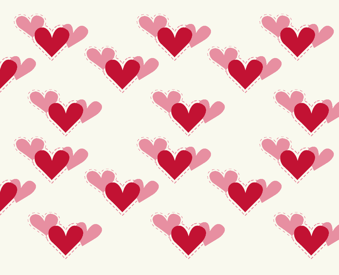 Cotton Knit blanket with hearts 