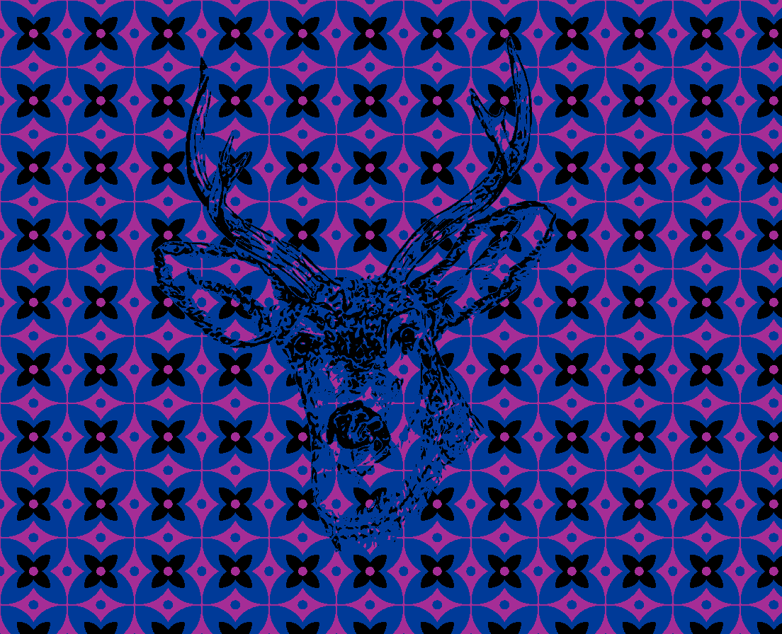 Strickdecke Hirsch 